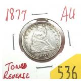 1877 Seated Liberty quarter, AU