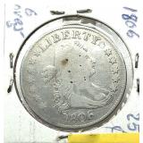 1805 over 6 Flowing Hair quarter