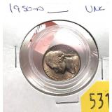 1950-D nickel, BU