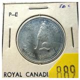 1967 Canadian half dollar