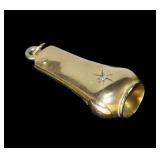 Gold filled vintage cigar cutter with diamond