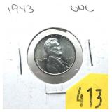 1943 Lincoln cent, Unc.