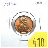 1944-D Lincoln cent, Unc.