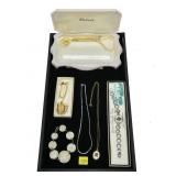 Lot, jewelry, including Philippines silver coin