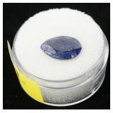 Pear cut dark sapphire, 2.7 cts.