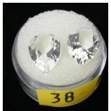 Pair of pear cut quartz gemstones, 9.1 cts. t.w.