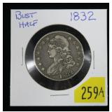 1832 U.S. Bust half dollar