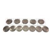 x12- Eisenhower dollars, mixed dates, -x12