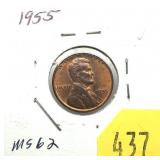 1955 Lincoln cent