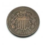 1865 2-cent piece