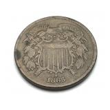 1865 2-cent piece