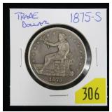 1875-S U.S. trade dollar