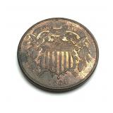 1864 2-cent piece