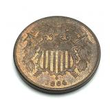 1864 2-cent piece