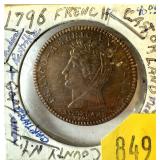 1796 French restrike coin