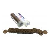 x2- Rolls Lincoln cents 1956-1956-D, -x2 rolls,