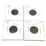 x4- 1910-S Lincoln cents, -x4 cents, Sold by the