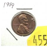 1959 Lincoln cent, Unc.