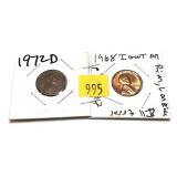 Lot of Lincoln cents, 2 pcs.