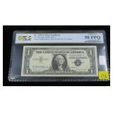 $1 Silver certificate, series of 1957A, PCGS slab