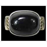 Sajen sterling silver and 18K yellow gold bezel