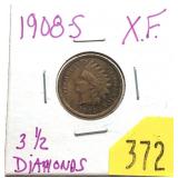 1908-S Indian head cent