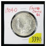1904-O Morgan dollar, frosted choice BU