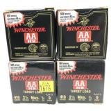 x4 -Boxes of .410 Ga. 2.5" Winchester No. 9