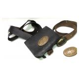 Lot, reproduction Confederate leather pouch,