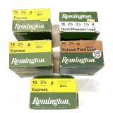 Lot, assorted Remington 16 Ga. 2 3/4" shot