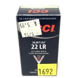Box of .22 LR CCI Quiet-22 Cartridges - 50 Rds.