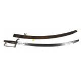 Early sword with scabbard, 32 1/2" overall length