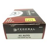 Box of .45 Auto - 230 Gr. FMJRN Federal