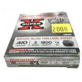 Box of .410 Ga. 3" rifled HP slugs, 5 Rds.