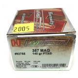 Box of .357 Mag. 140-grain FTX Hornady