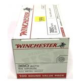 Box of .380 Auto 95-grain FMJ Winchester