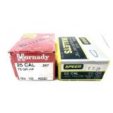 Lot: Speer .22 cal 50 Gr. Bullets partial, and