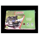 Coleman Perfectflow 2-burner camp stove in box