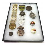 Lot, assorted medals and pins including NRA,