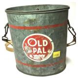 Old Pal vintage minnow bucket with strap