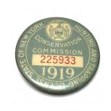 1919 NYS Hunting & Trapping license