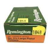 Box of No. 2 1/2 Large Pistol Primers, Remington,