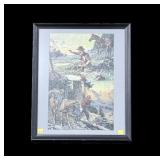 Vintage Perfect Double puzzle of western scenes