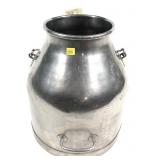 Delaval stainless 5 gallon milk can, 15" H
