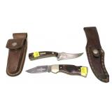 Lot, Schrade Old Timer 152 knife with leather