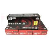 x4- Boxes of 9mm Luger 124-grain FMJ Federal