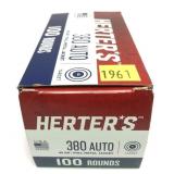 Box of .380 Auto 95-grain FMJ Herter