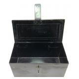 Vintage metal tackle box, empty,