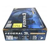 Box of 7mm (7x57) - 175 Gr. Jacketed S.P. R.N.