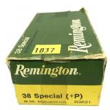 Box of Remington .38 Spl. (+P) - 95 Gr.